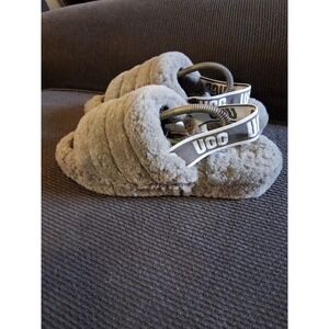 UGG Australia Fluff Yeah Women's Slide Sandal, Size US‎ 7 - Gray